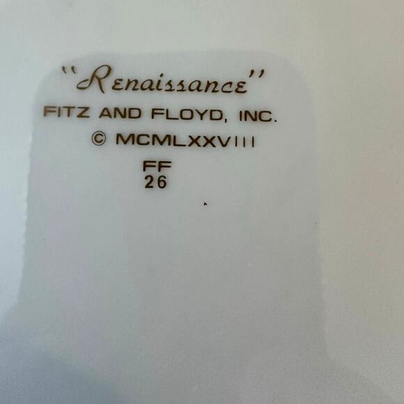 Fitz & Floyd Renaissance 'Cinnabar' Tea/Coffee Pot Sugar and Creamer Set - Picture 6 of 8